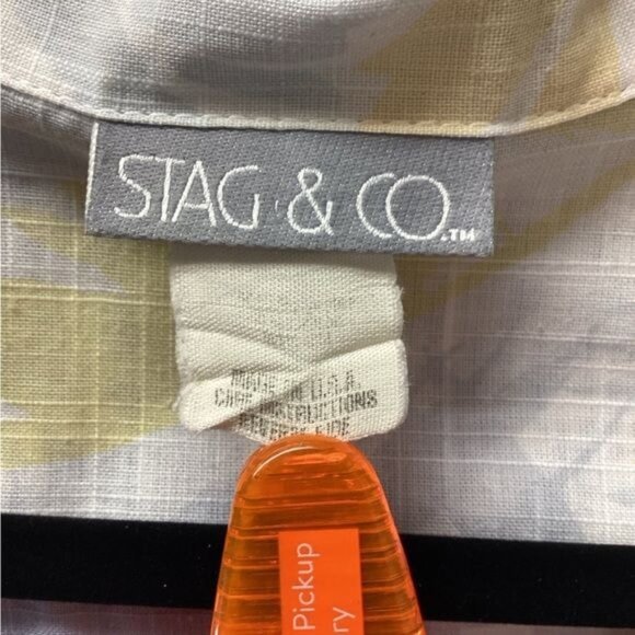 Stag & Co Vintage Women’s Short Sleeve Button Front Linen Shirt, size 16 - Picture 6 of 8